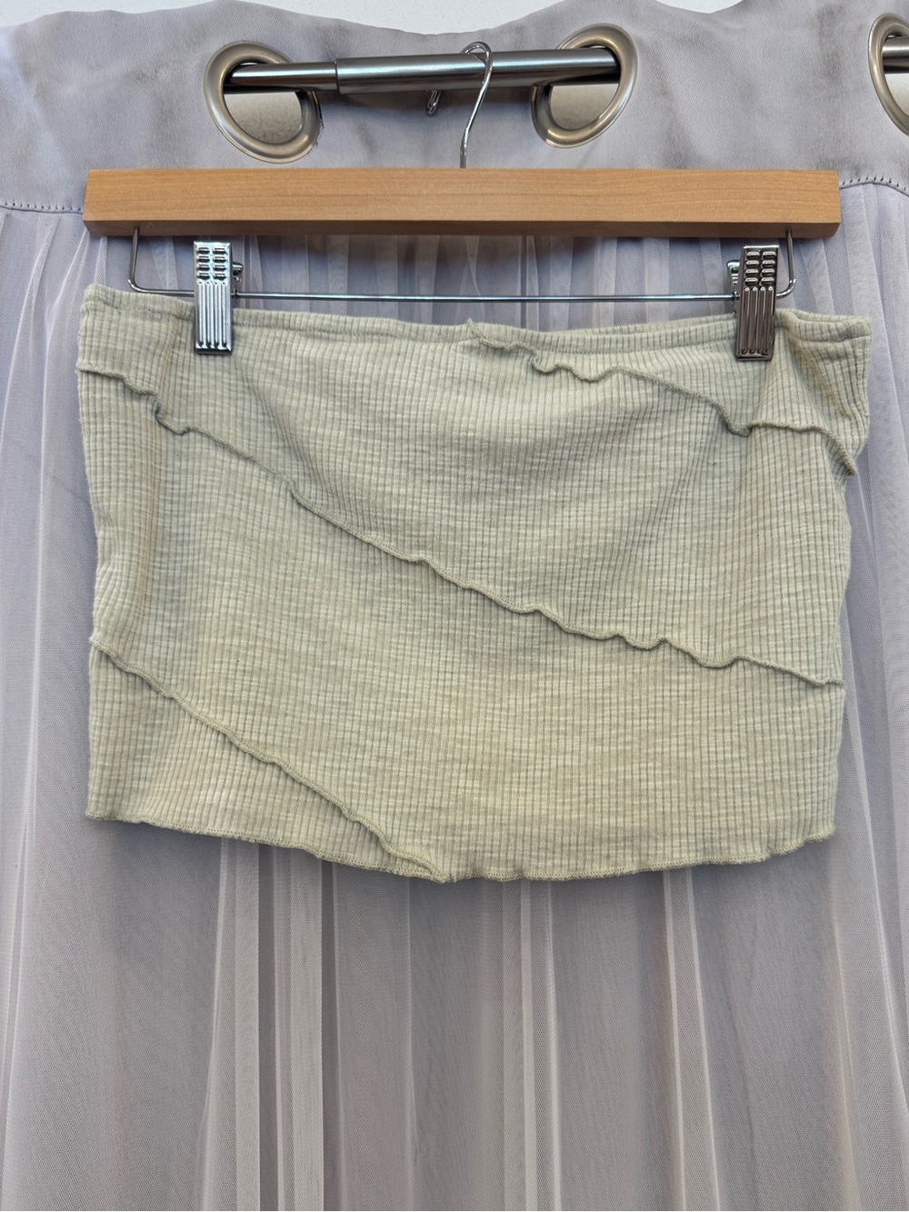 Pretty Garbage Ribbed Bandeau Top
